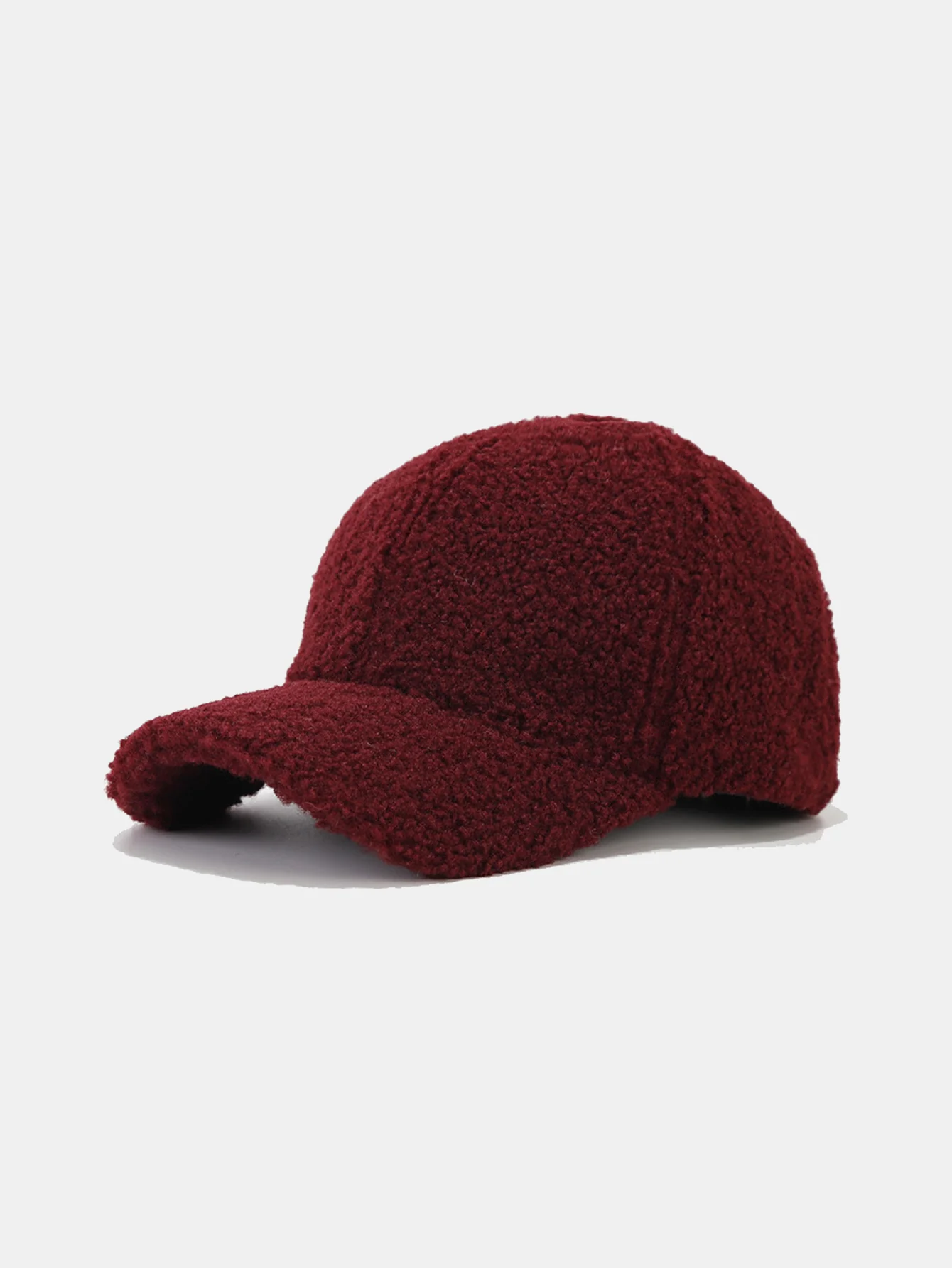 Einfarbige Plüsch Warme Baseballmütze - Image 10