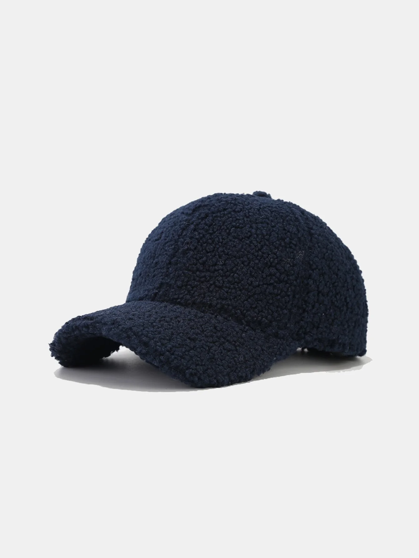 Einfarbige Plüsch Warme Baseballmütze - Image 3