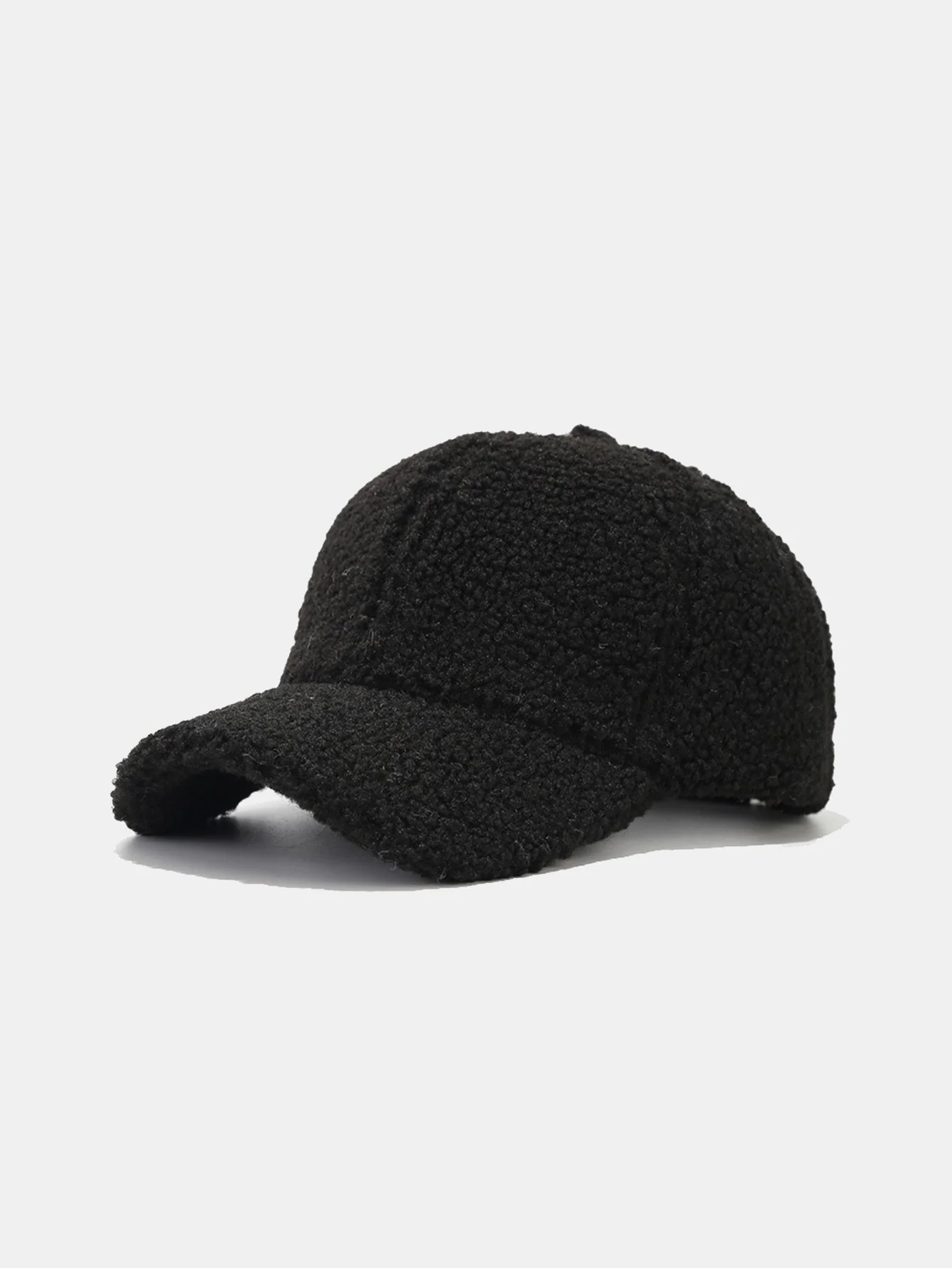 Einfarbige Plüsch Warme Baseballmütze - Image 4