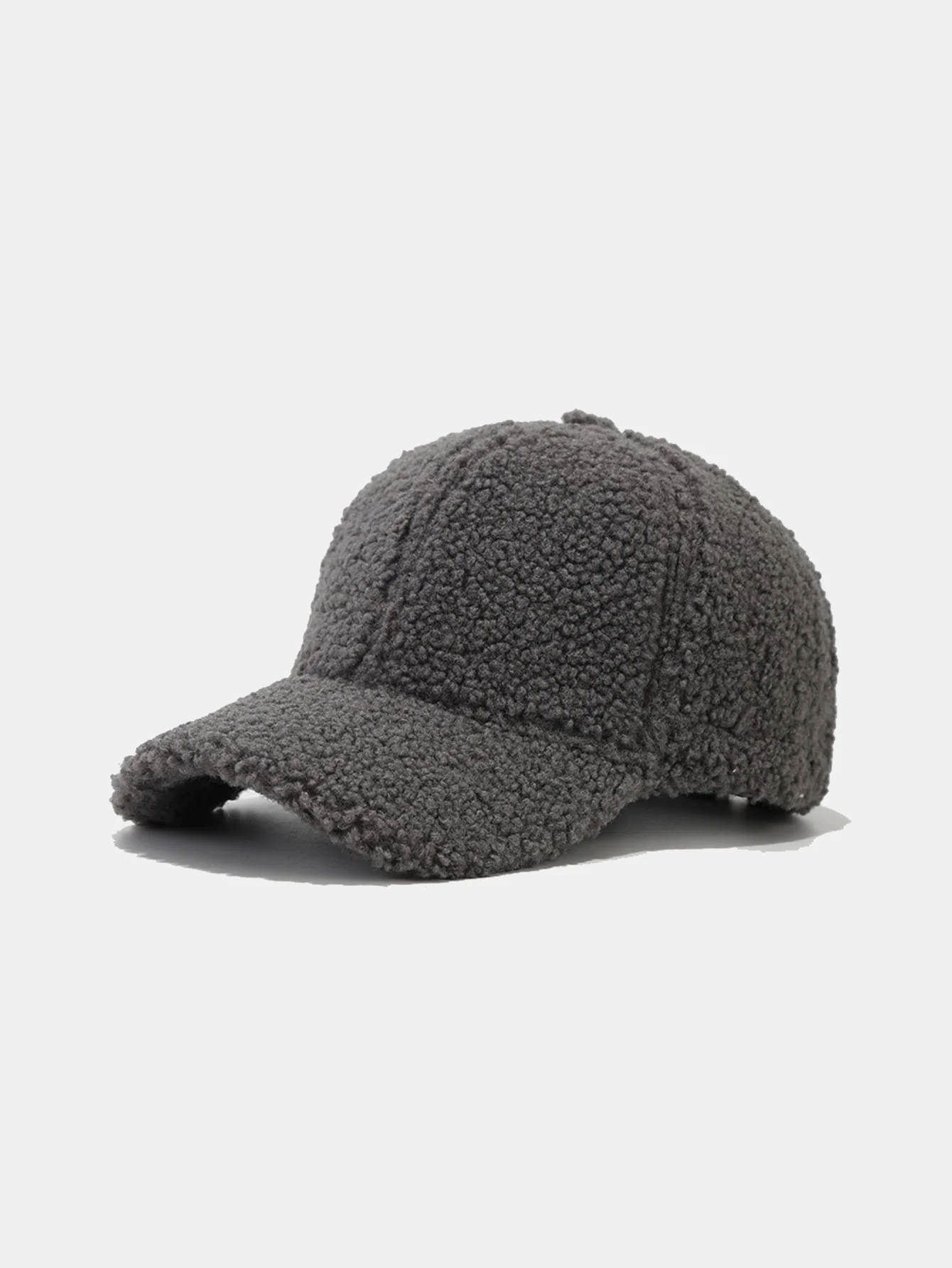Einfarbige Plüsch Warme Baseballmütze - Image 6