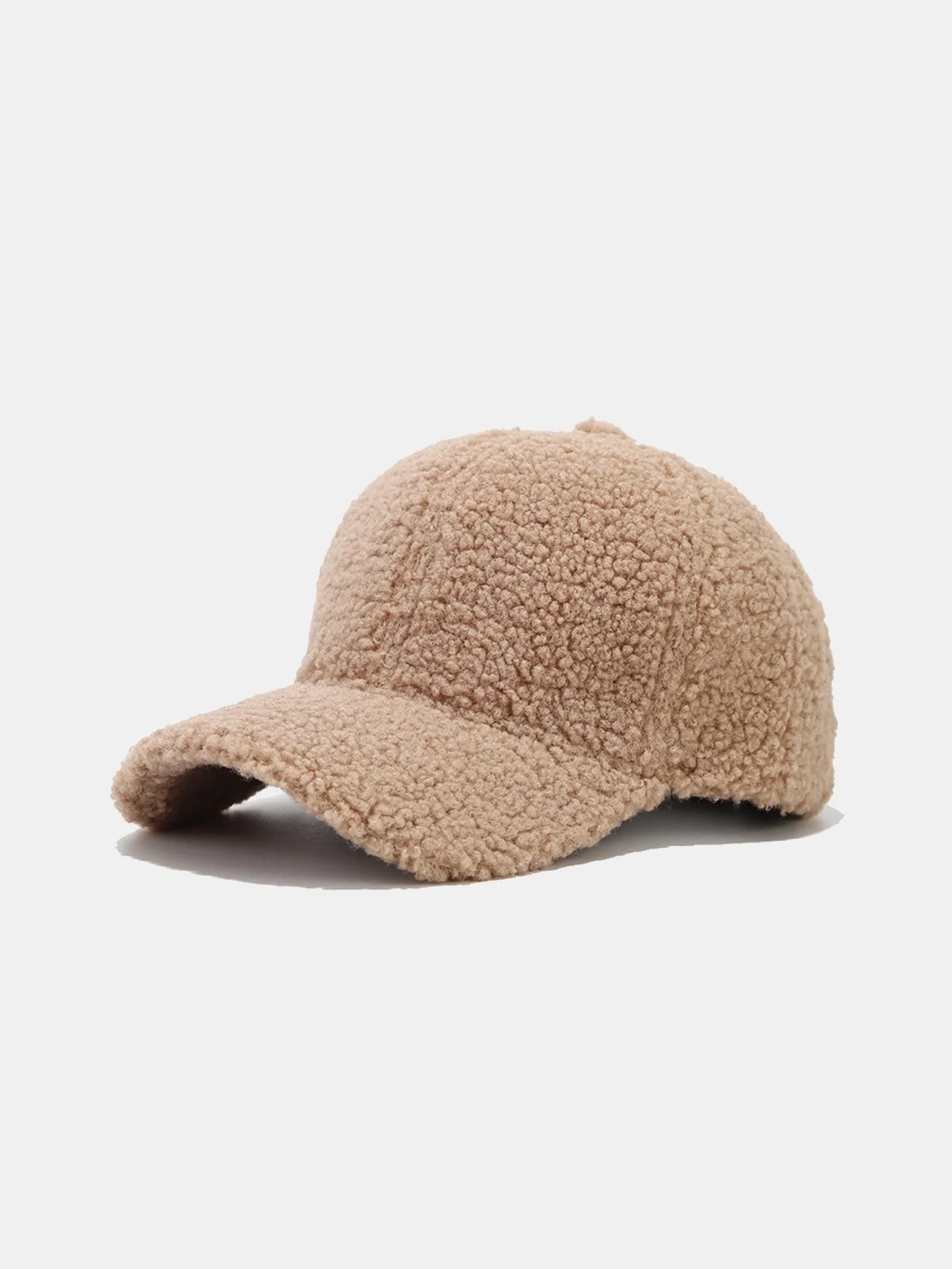 Einfarbige Plüsch Warme Baseballmütze - Image 7