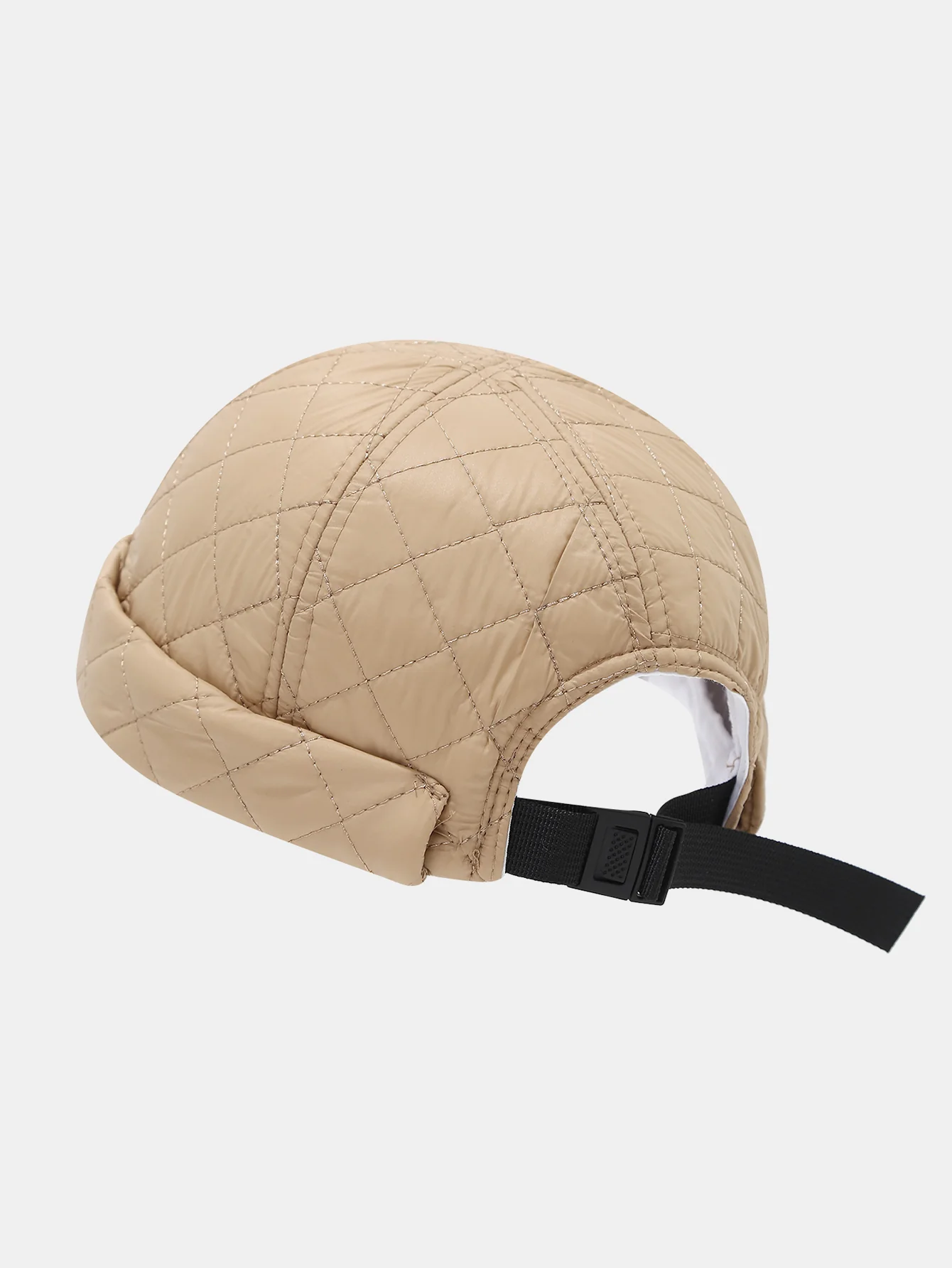 Solid Color Simple Lightweight Soft Down Cotton Warm Melon-shaped Hat - Image 2