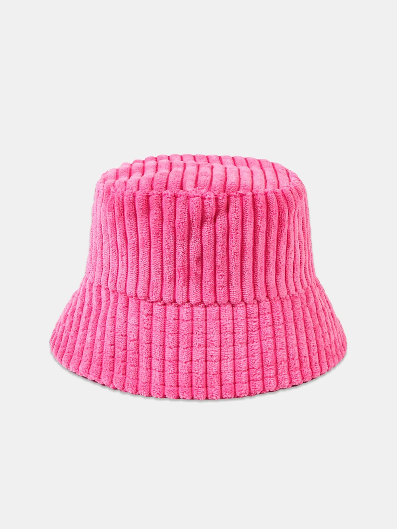 Einfarbiger Streifen Corduroy Bucket Hat - Image 10