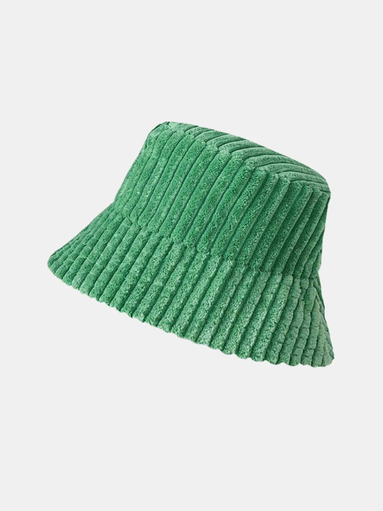 Einfarbiger Streifen Corduroy Bucket Hat - Image 11