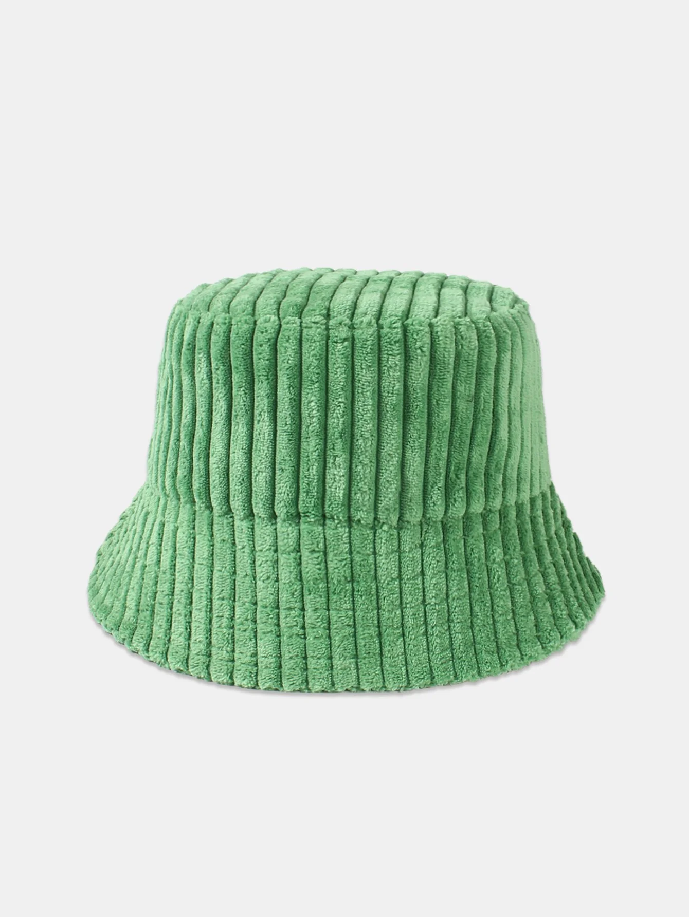 Einfarbiger Streifen Corduroy Bucket Hat - Image 12