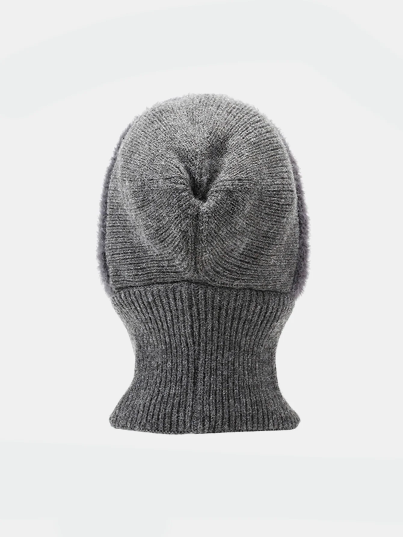 Solid Color Velvet Warm Knitted Hat With Scarf - Image 2