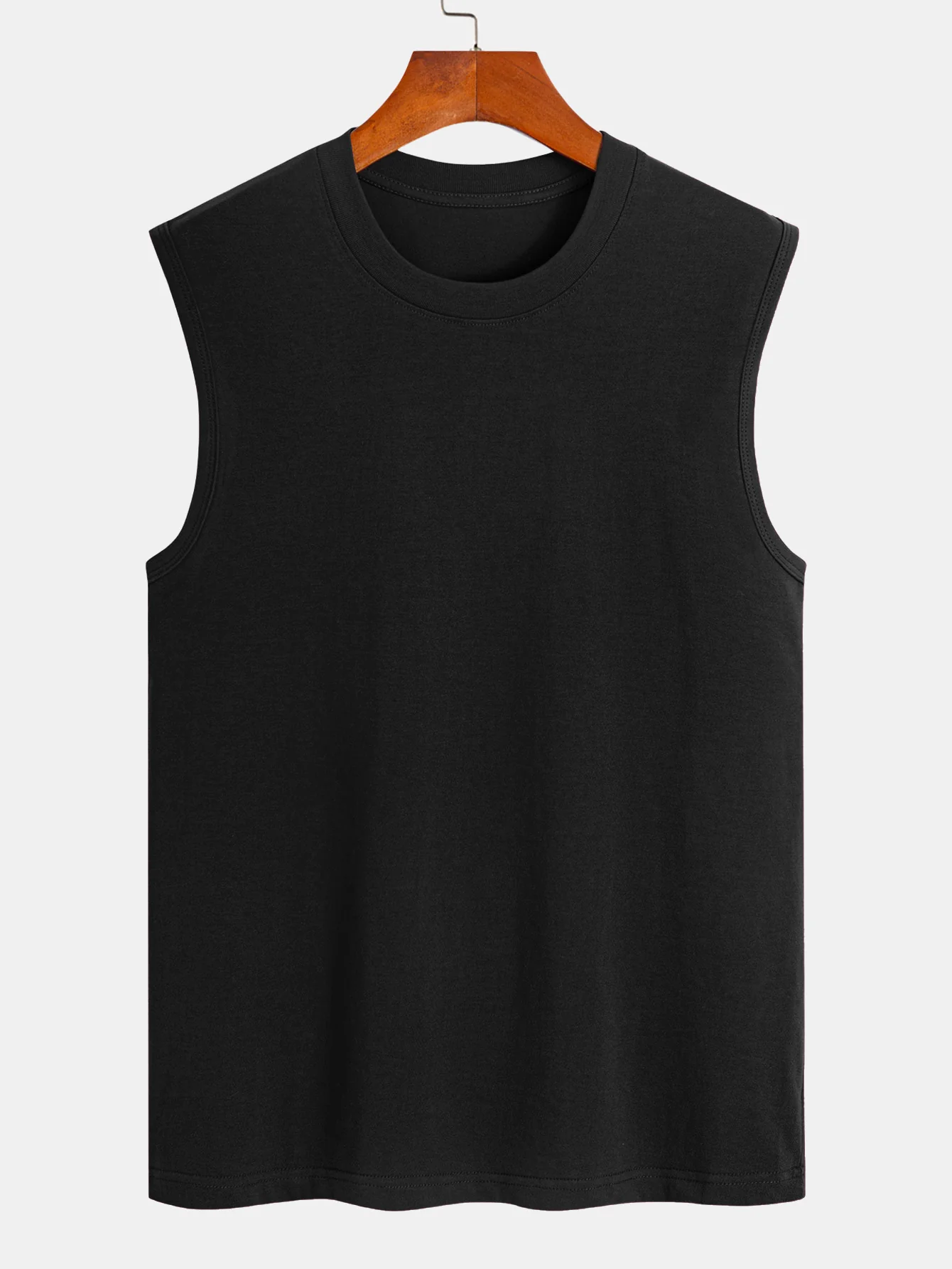 Solides ärmelloses T-Shirt aus Baumwolle