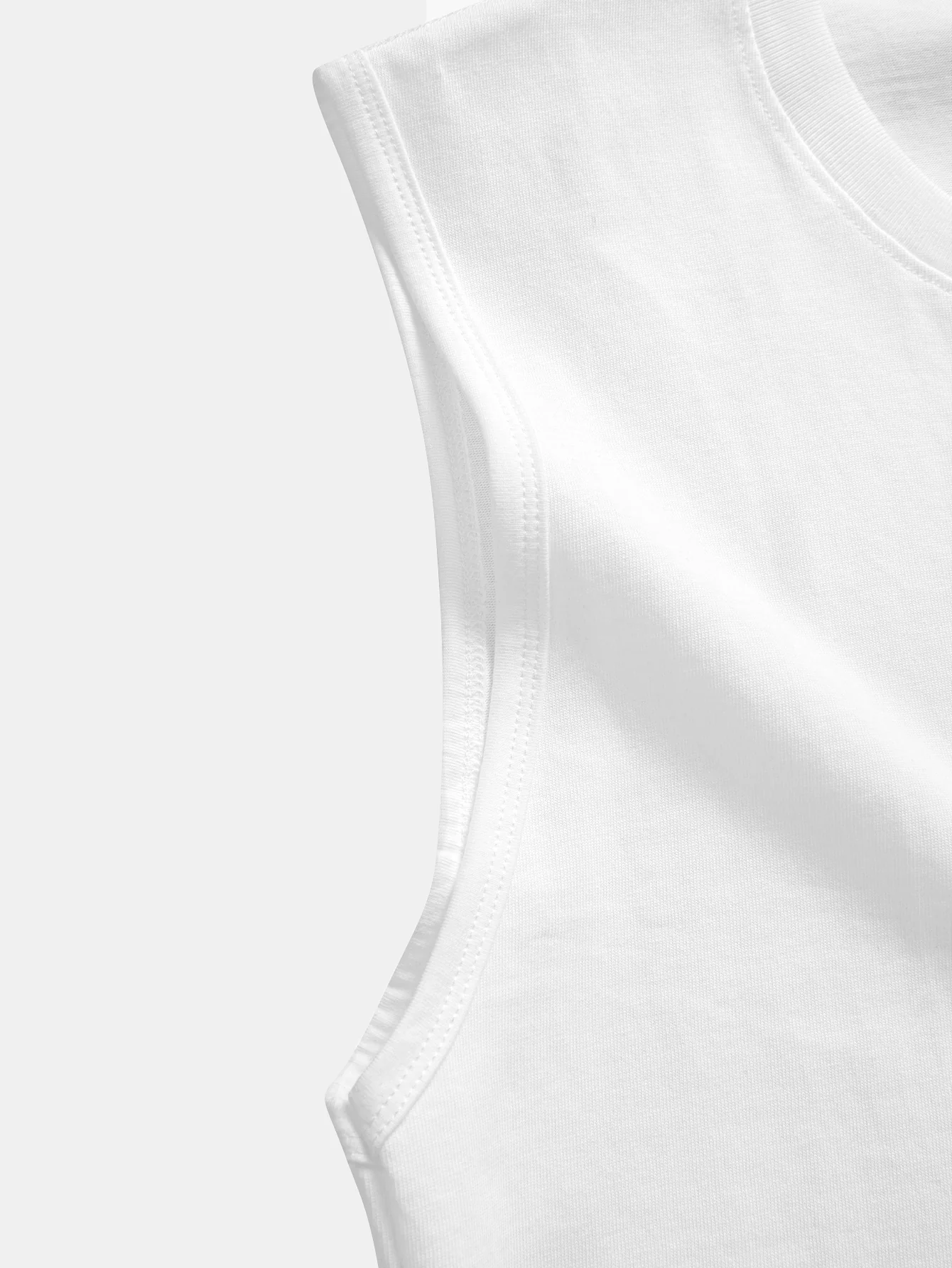 Solides ärmelloses T-Shirt aus Baumwolle - Image 14