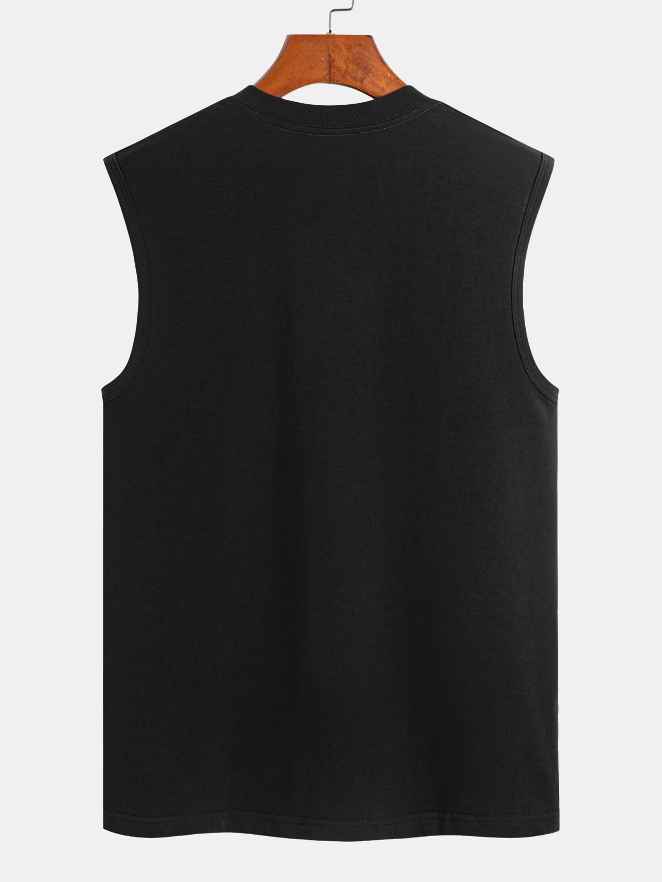 Solides ärmelloses T-Shirt aus Baumwolle - Image 2