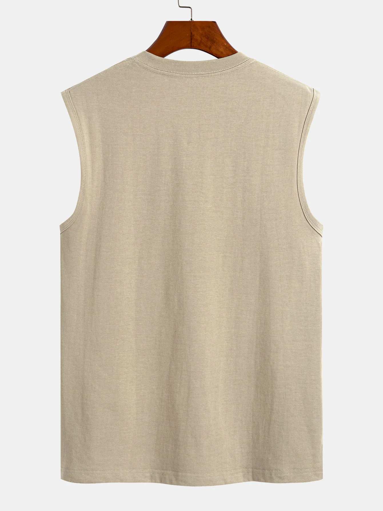 Solides ärmelloses T-Shirt aus Baumwolle - Image 6