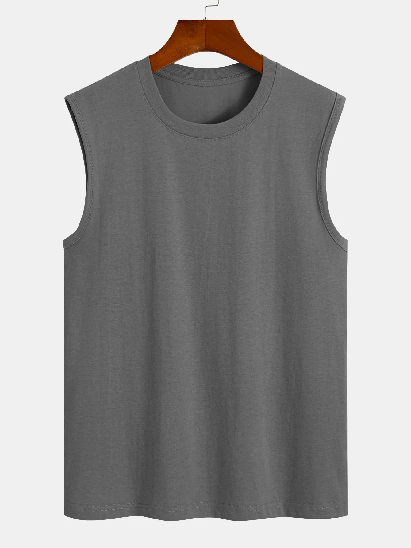 Solides ärmelloses T-Shirt aus Baumwolle - Image 7