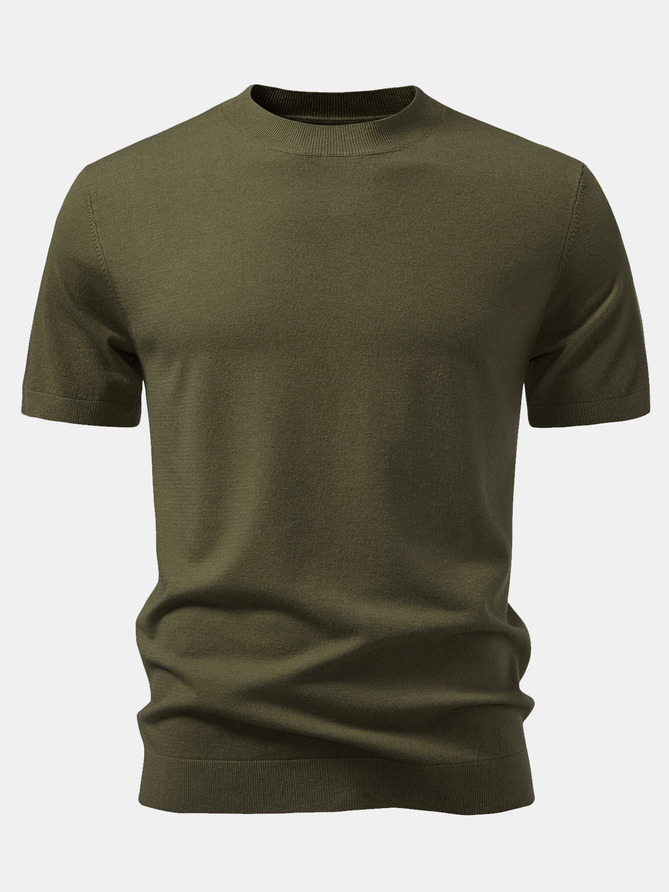 Solider gestrickter Pullover T-Shirt - Image 17