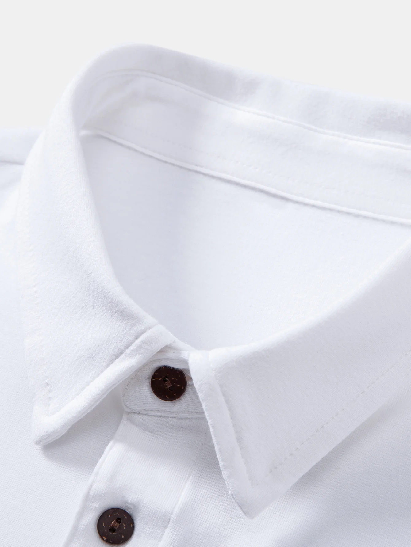Solides Langarm-Baumwoll-Poloshirts-Shirt - Image 21