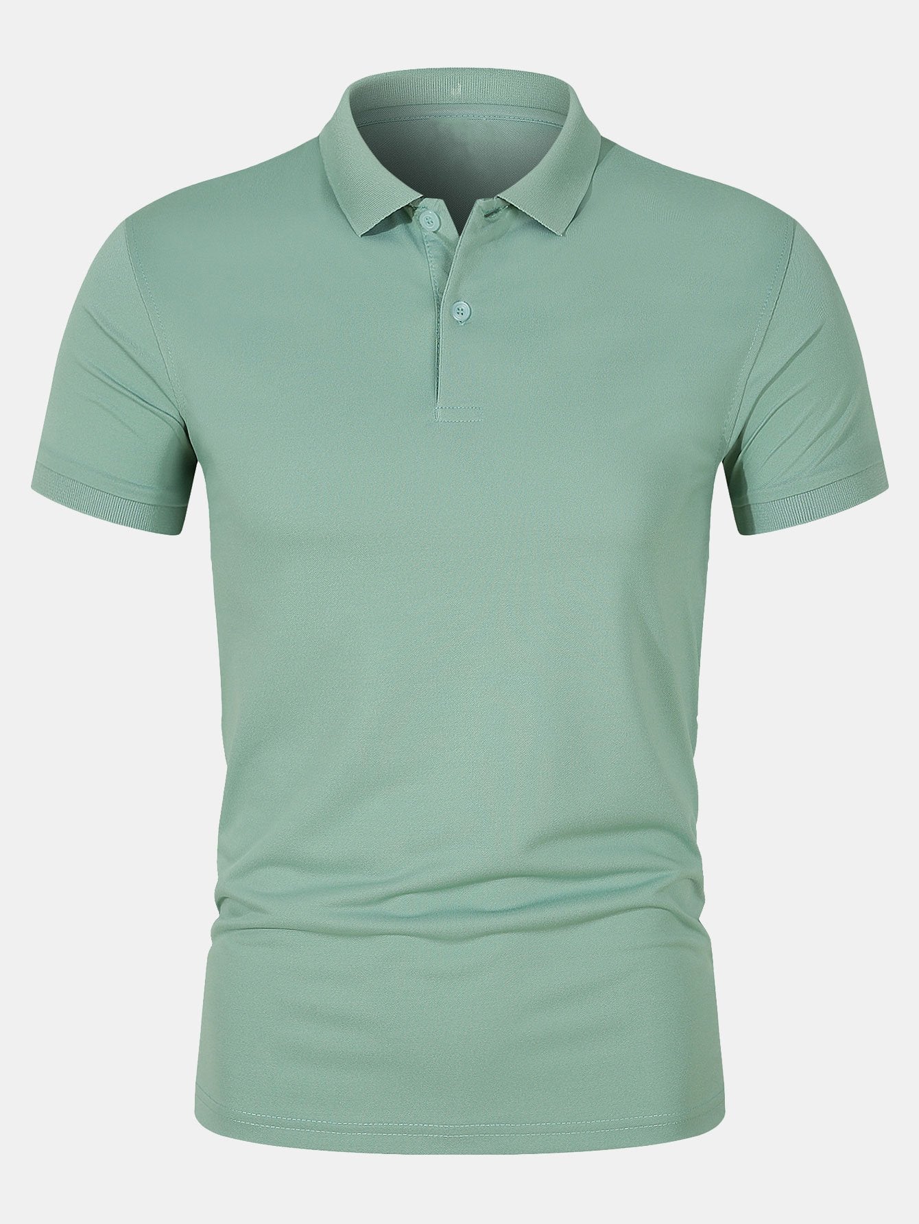 Solid Mesh Polo-Shirt - Image 4
