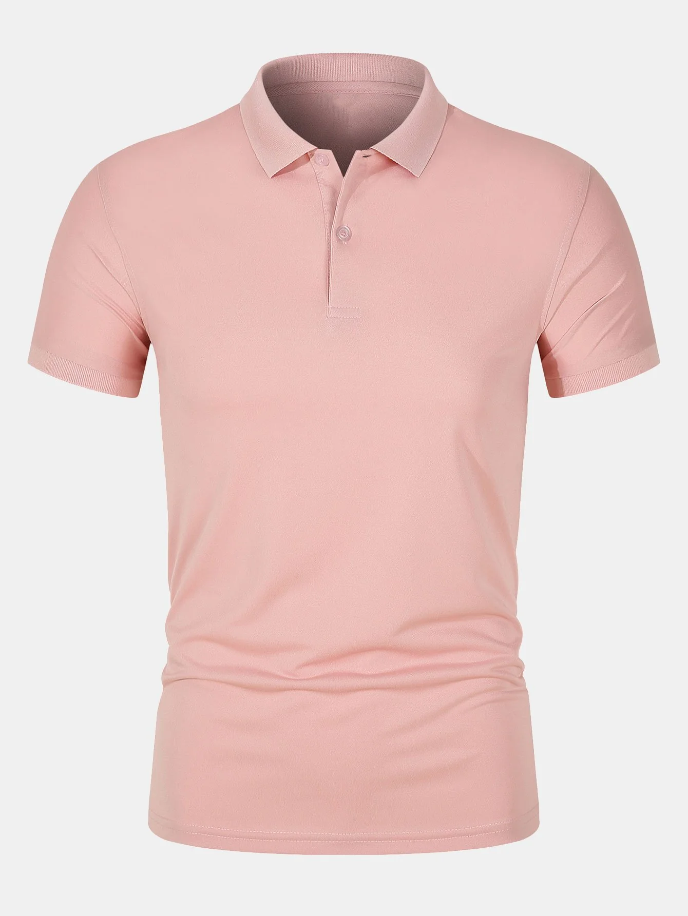 Solid Mesh Polo-Shirt - Image 5