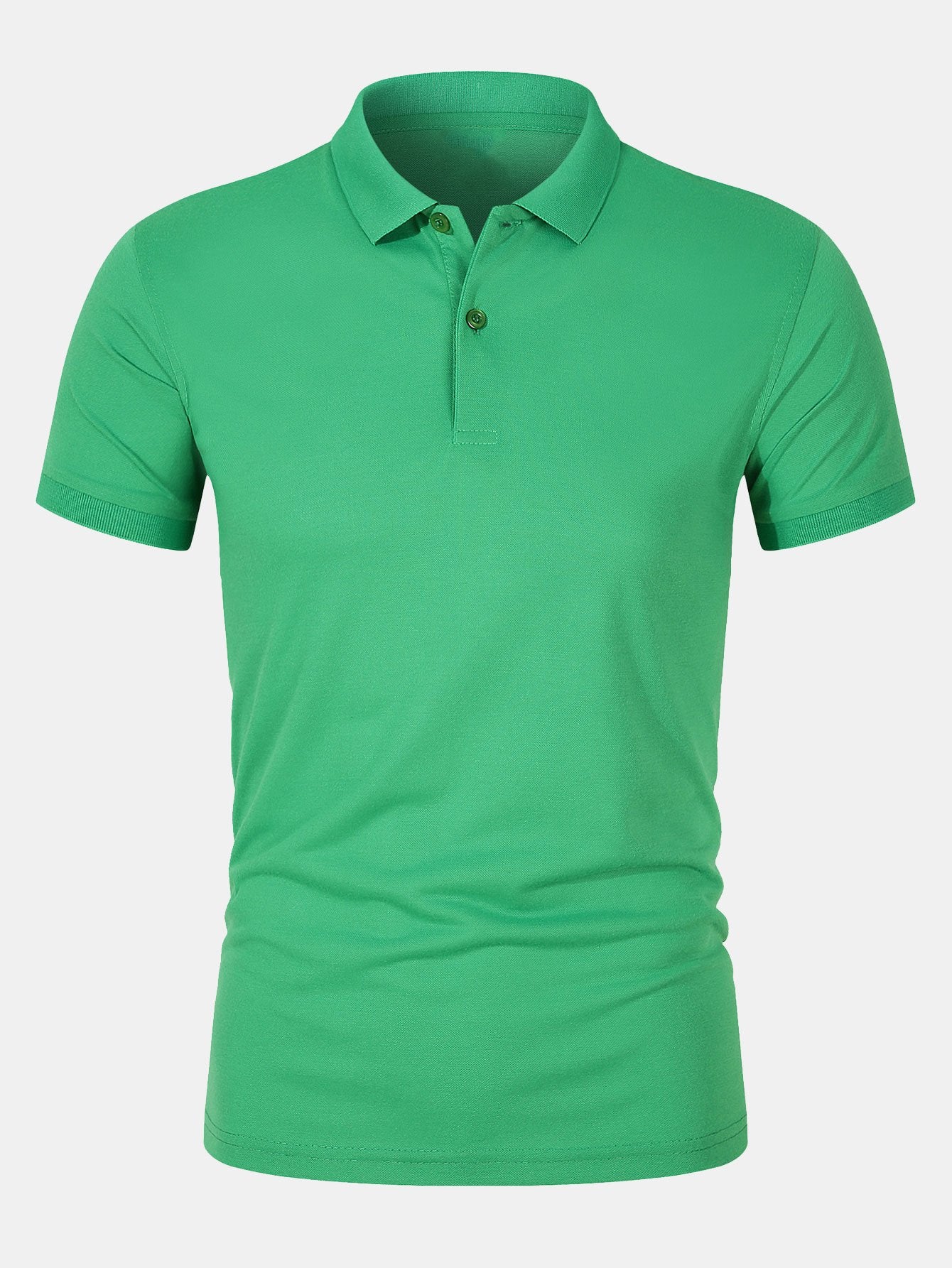 Solid Mesh Polo-Shirt - Image 6