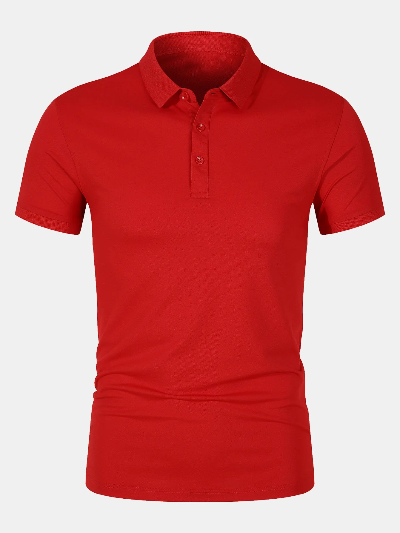 Solid Mesh Polo-Shirt - Image 7