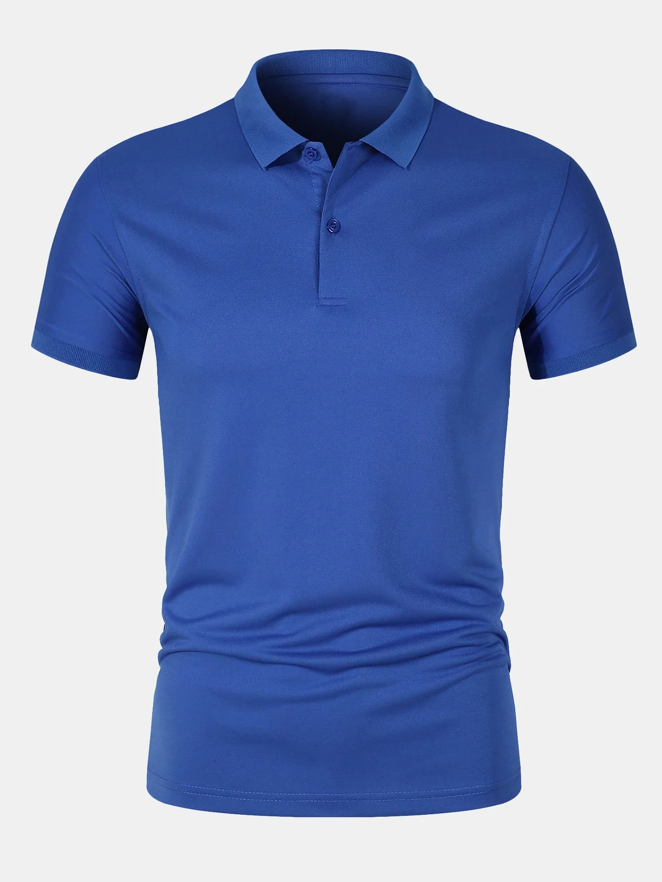 Solid Mesh Polo-Shirt - Image 8