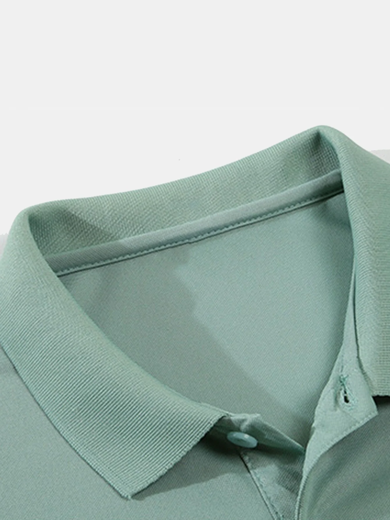 Solid Mesh Polo-Shirt - Image 9