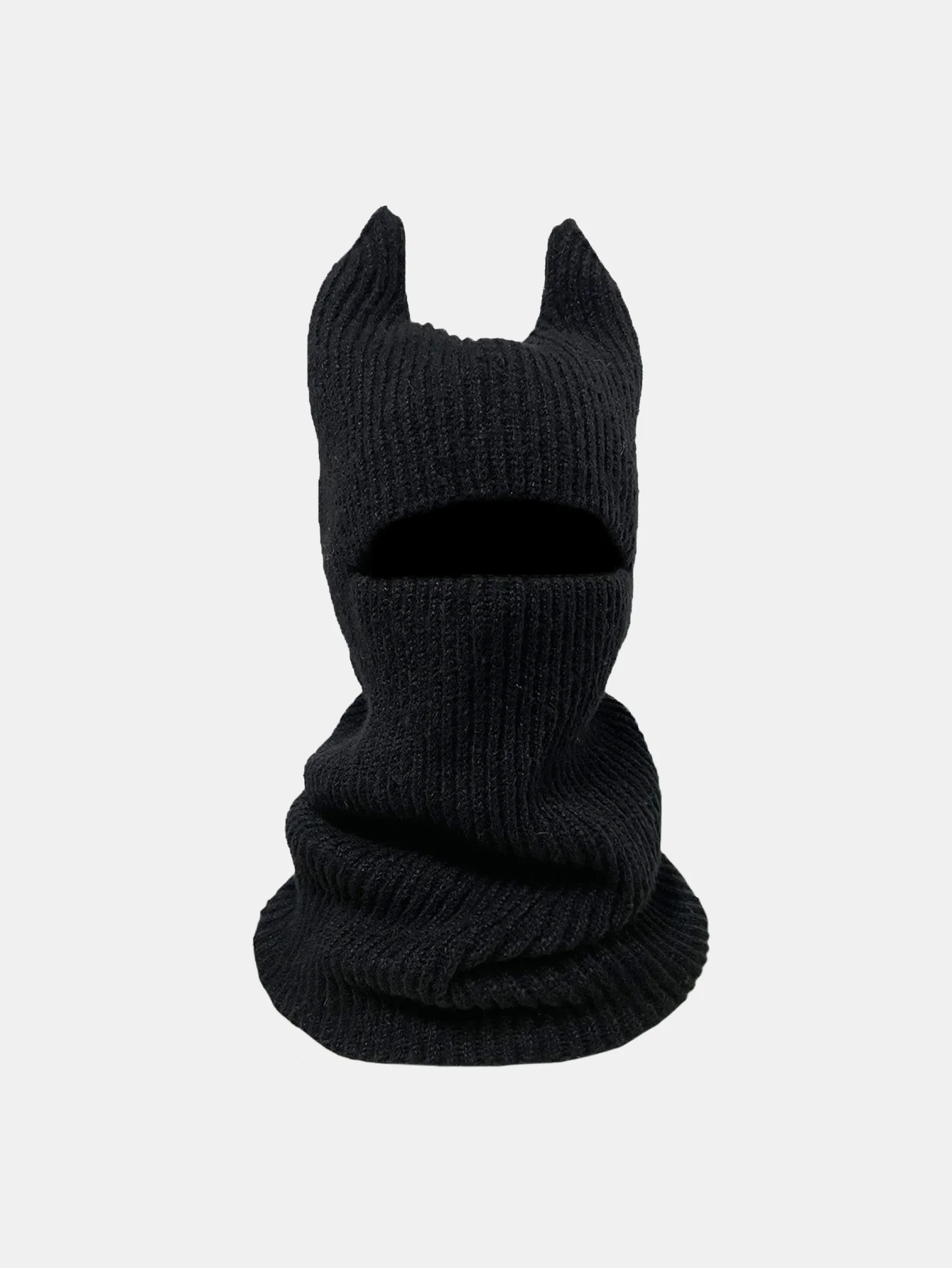 Solid Unisex Warm Winter Funky Rabbit Ear Knit Beanie Hat - Image 2
