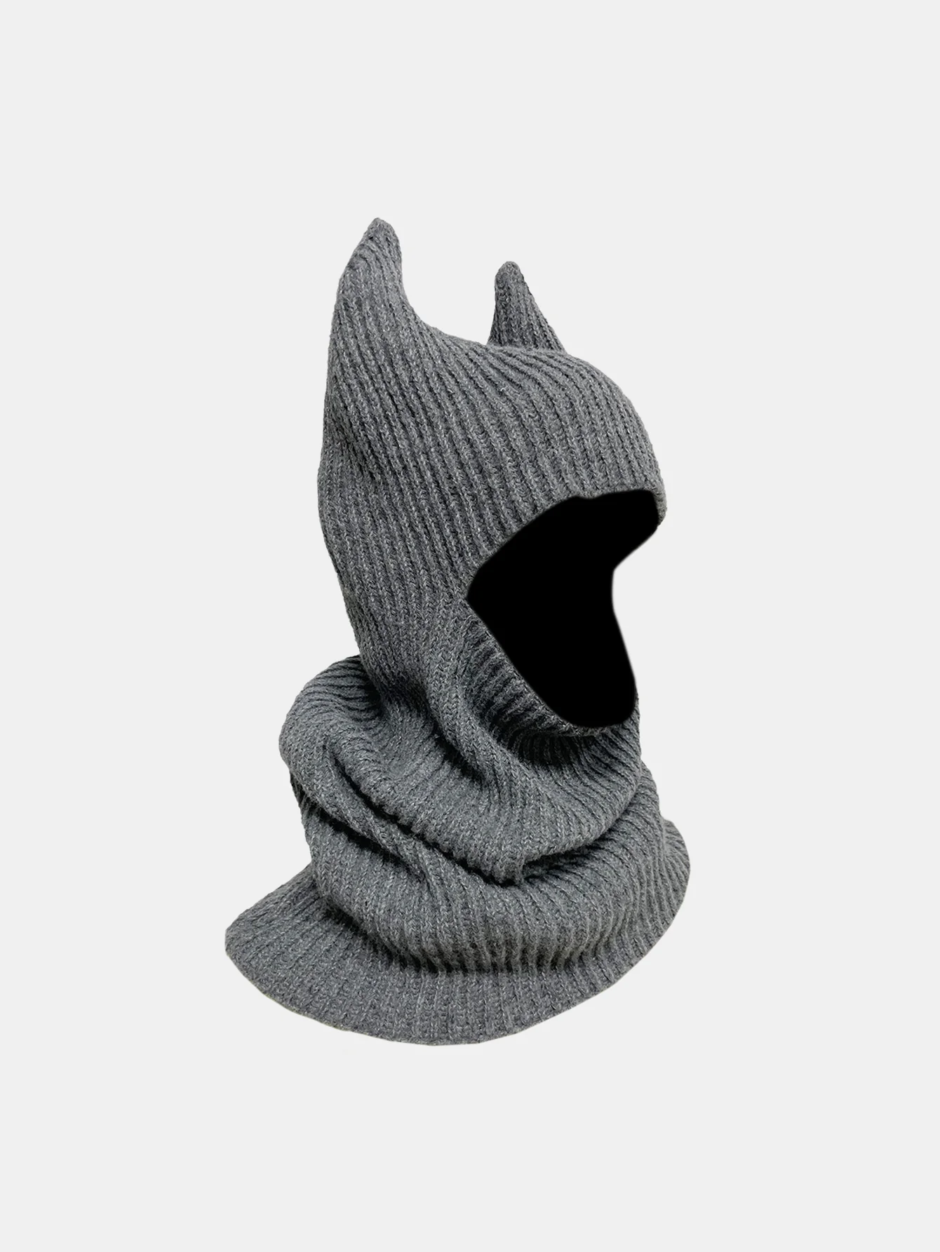 Solid Unisex Warm Winter Funky Rabbit Ear Knit Beanie Hat - Image 3