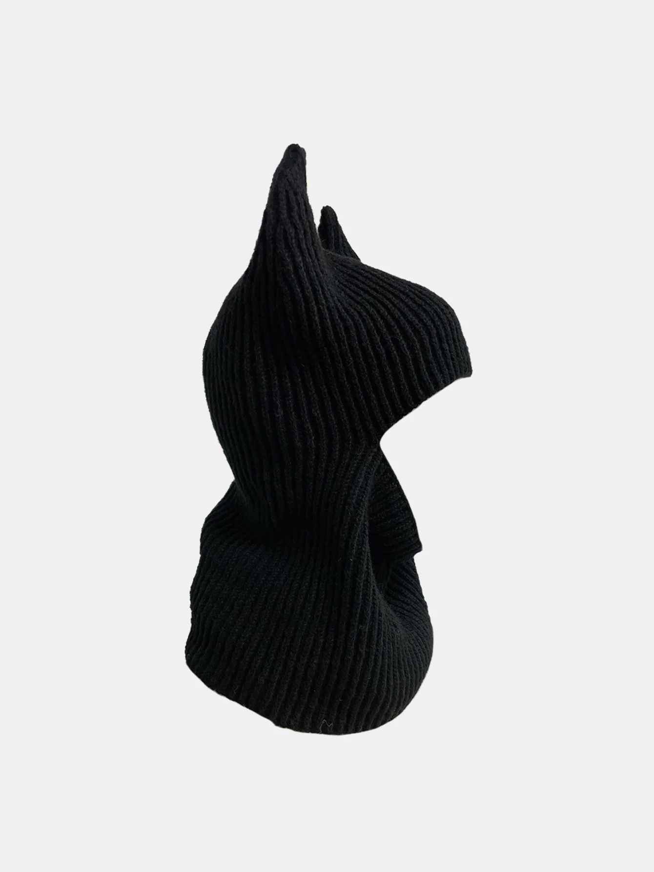Solid Unisex Warm Winter Funky Rabbit Ear Knit Beanie Hat - Image 4