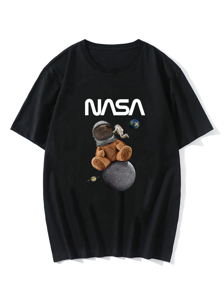 Space Bear Print T-Shirt - Image 2