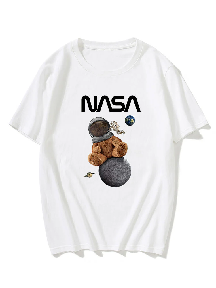 Space Bear Print T-Shirt - Image 3