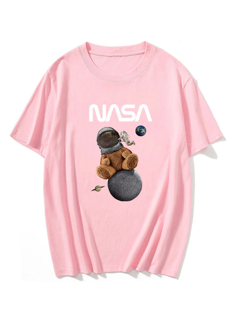 Space Bear Print T-Shirt - Image 4