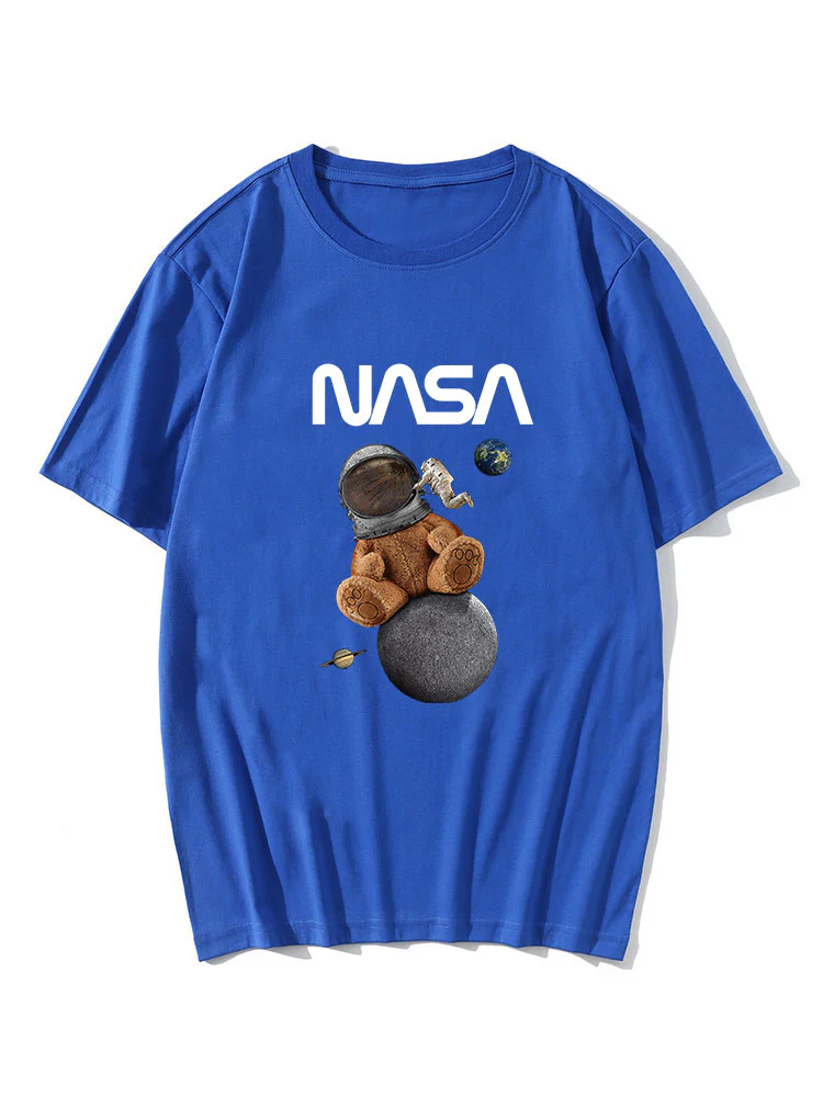 Space Bear Print T-Shirt - Image 7