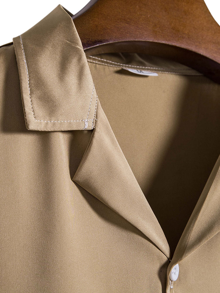 Satin Reverskragenhemd - Image 3