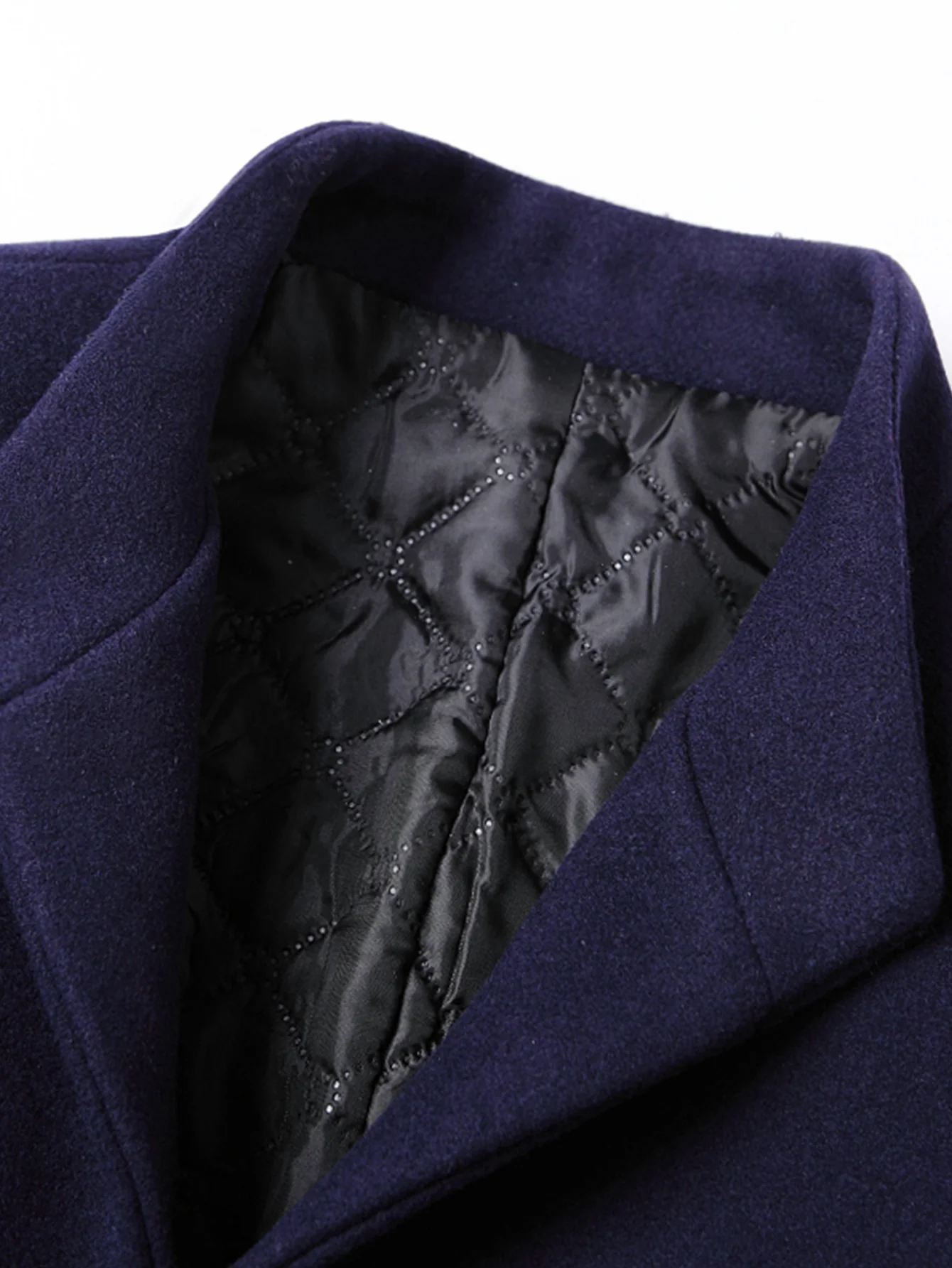 Stand Collar Wool Blend Overcoat - Image 9