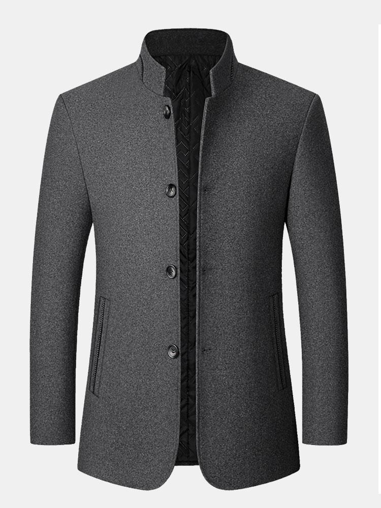 Stehkragen Wollmischung Blazer - Image 2