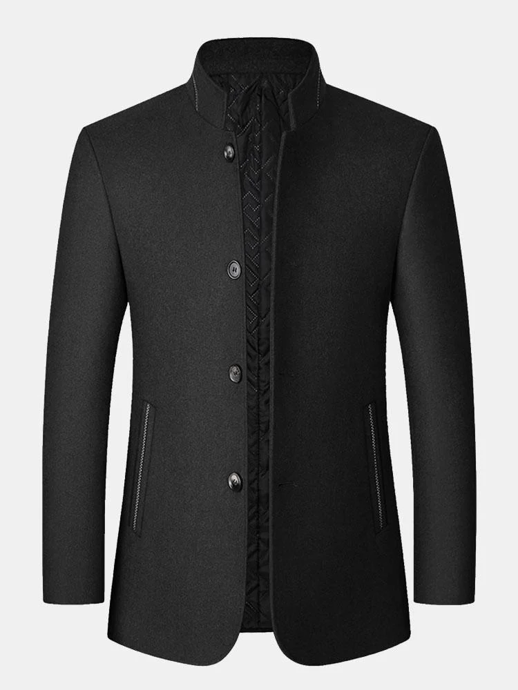 Stehkragen Wollmischung Blazer - Image 3