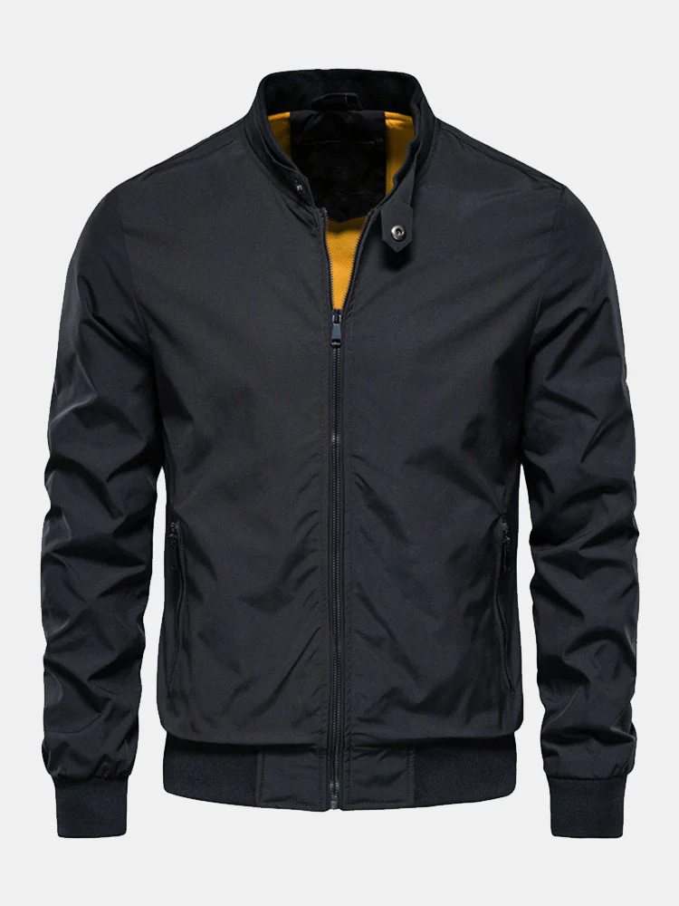 Stehkragen Reißverschluss Jacke - Image 2