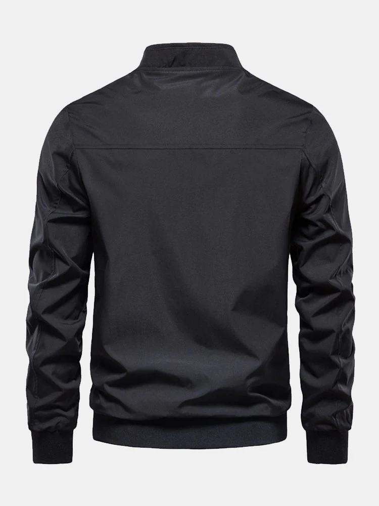 Stehkragen Reißverschluss Jacke - Image 3