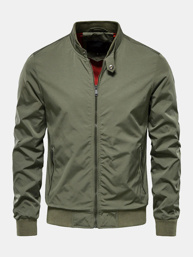 Stehkragen Reißverschluss Jacke - Image 4
