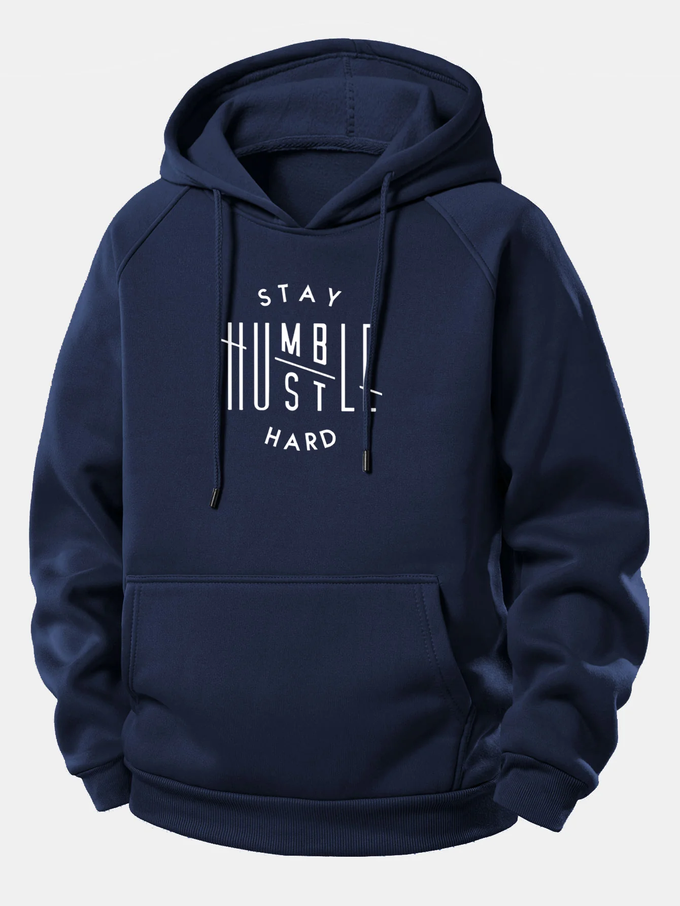 Stay Humble Hustle Hard Print Drawstring Hoodie - Image 12