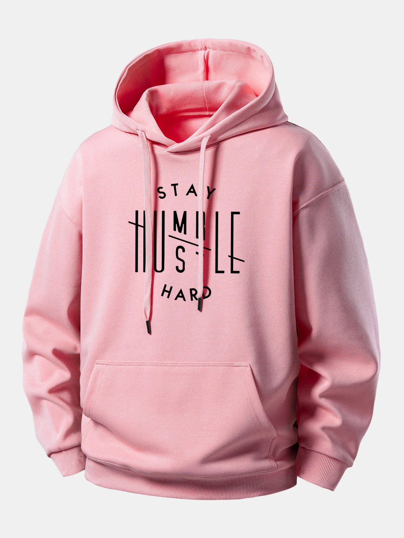 Stay Humble Hustle Hard Print Relax Fit Hoodie - Image 4