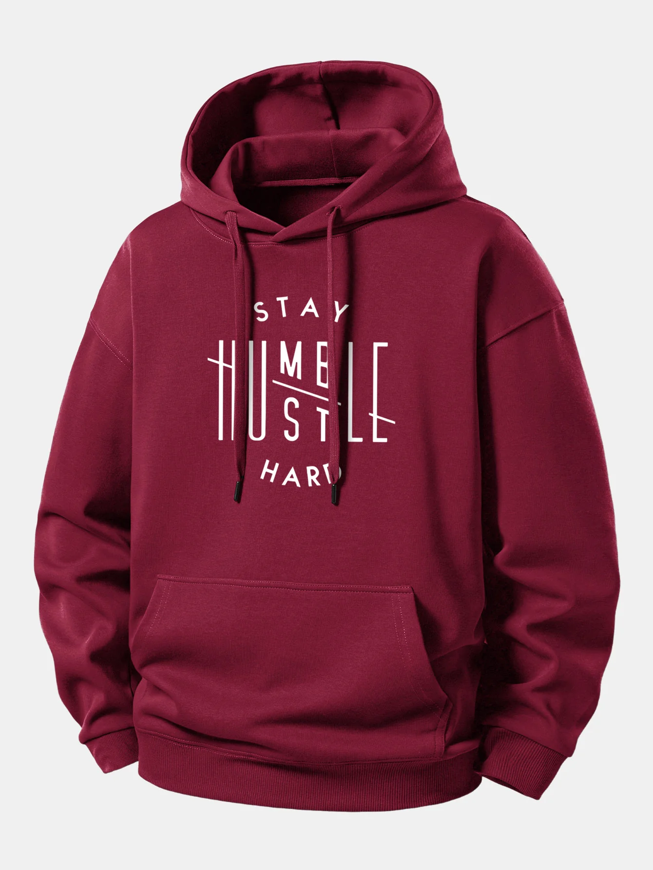 Stay Humble Hustle Hard Print Relax Fit Hoodie - Image 7