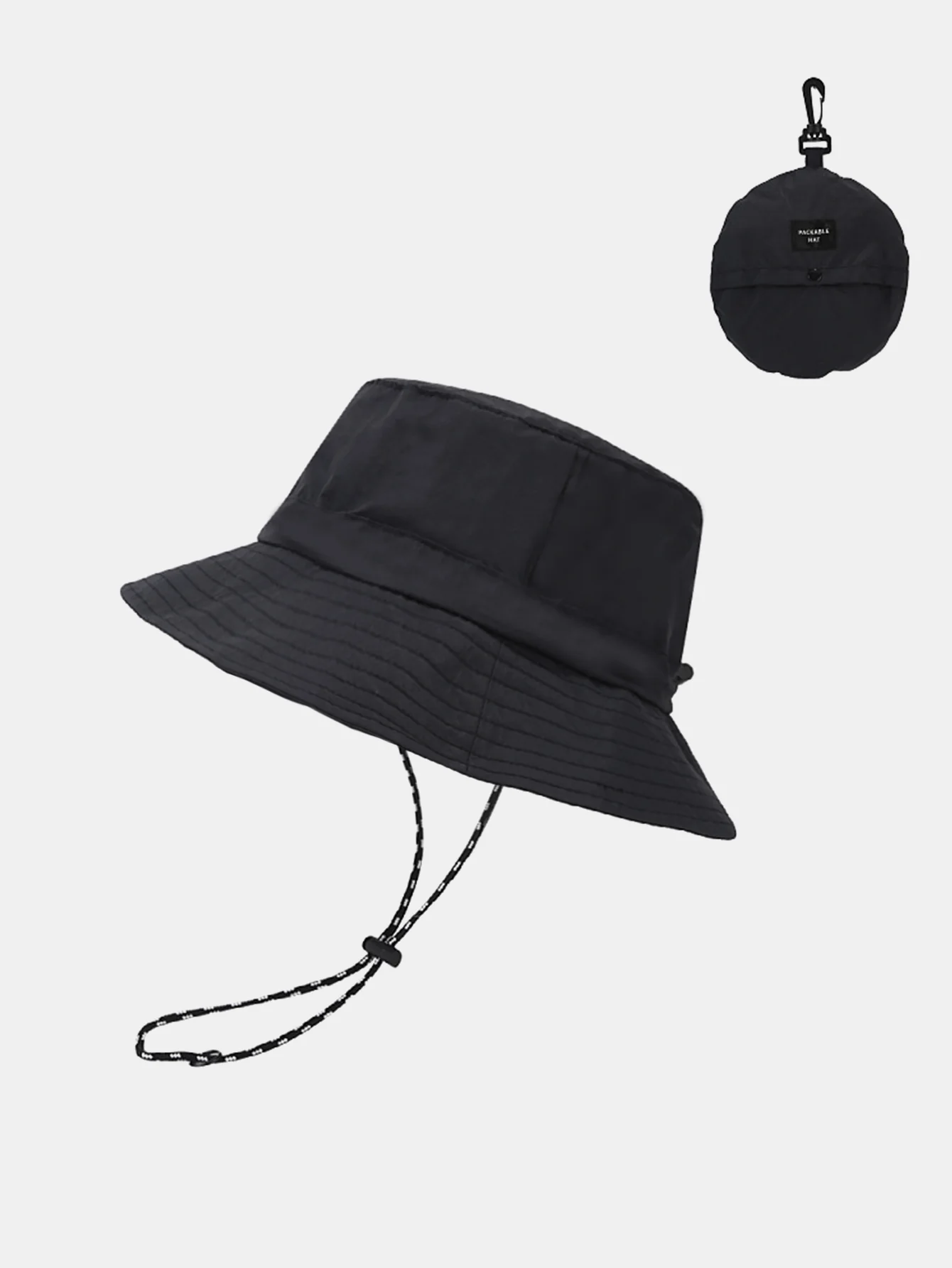 Verstaubare schnell trocknende Bucket-Hut mit Kinnriemen - Image 4