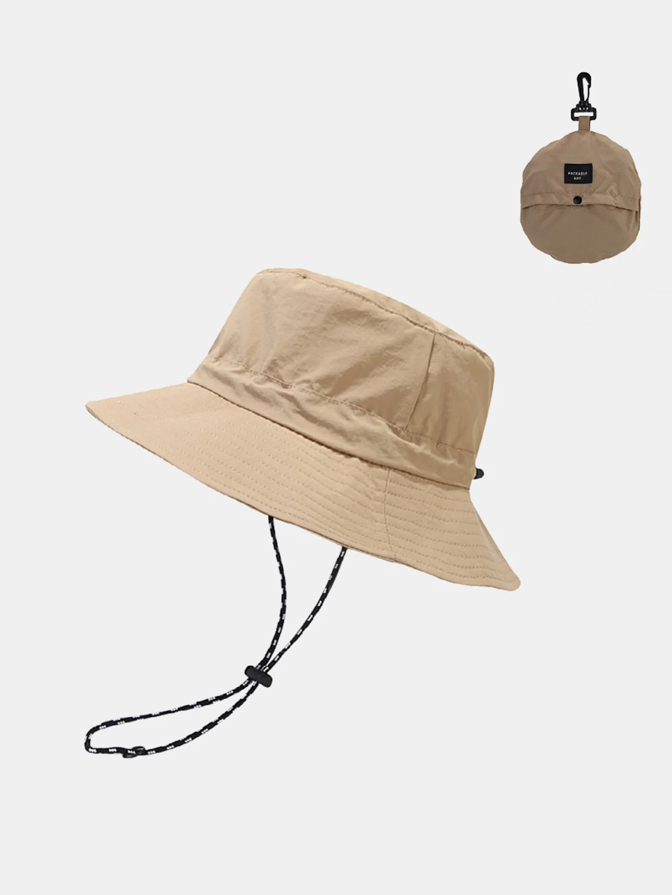 Verstaubare schnell trocknende Bucket-Hut mit Kinnriemen - Image 6