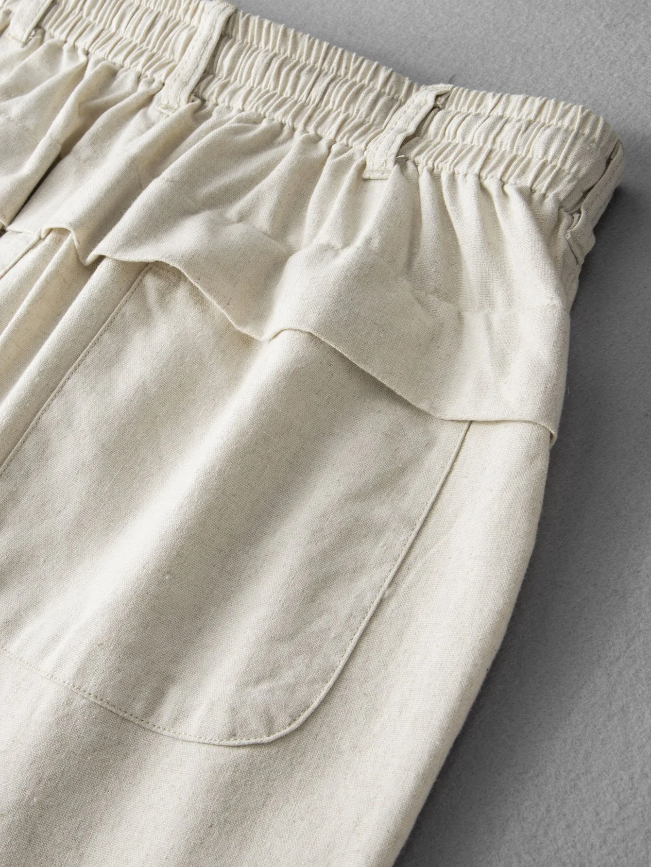 Gerade Bein Leinen-Baumwoll-Mix-Hose - Image 11