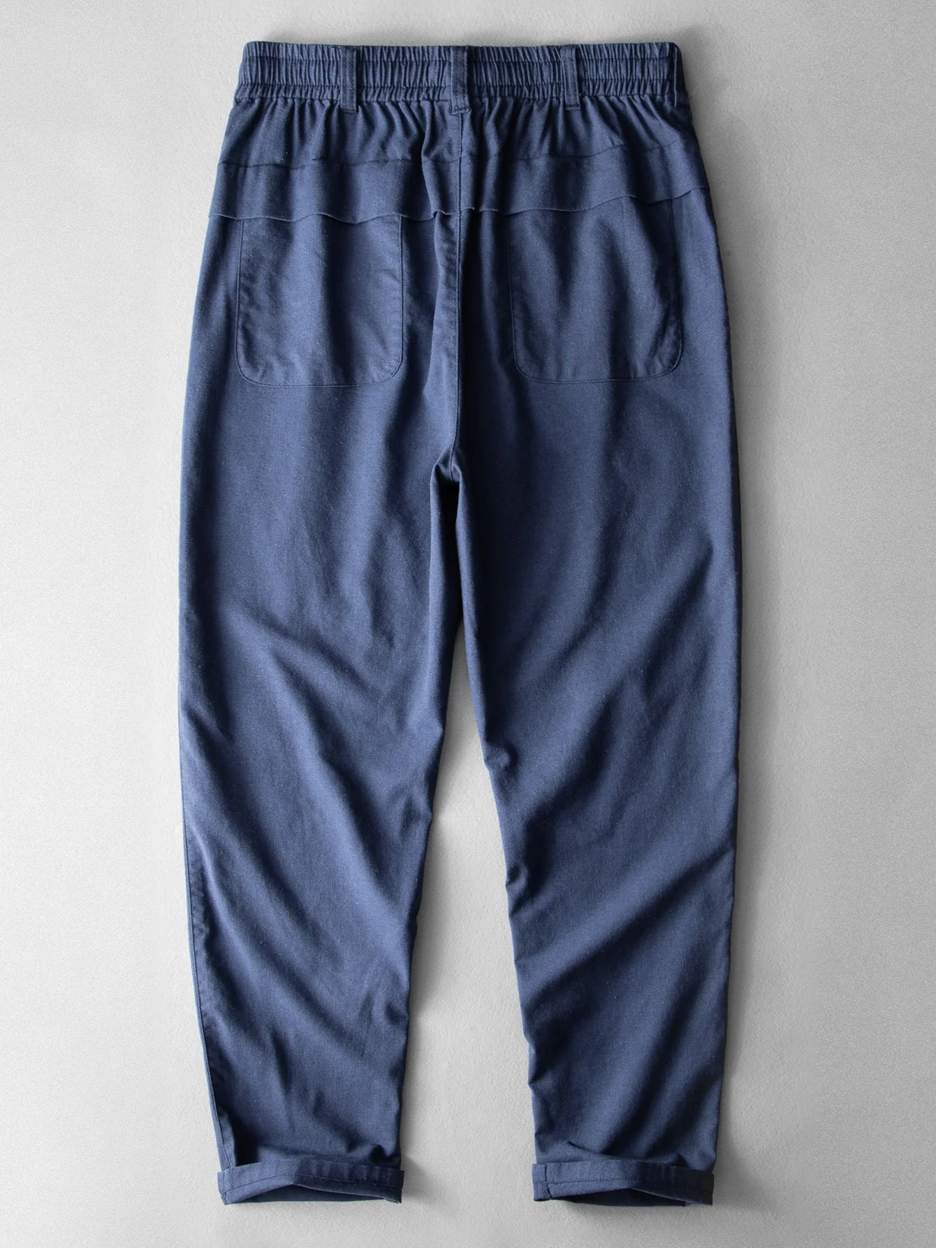 Gerade Bein Leinen-Baumwoll-Mix-Hose - Image 2