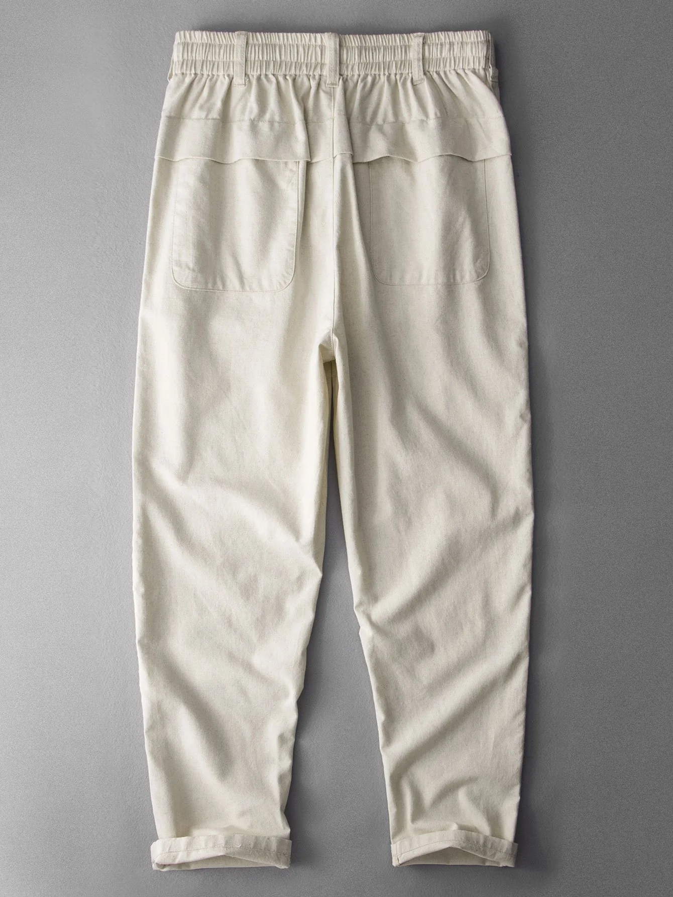 Gerade Bein Leinen-Baumwoll-Mix-Hose - Image 4