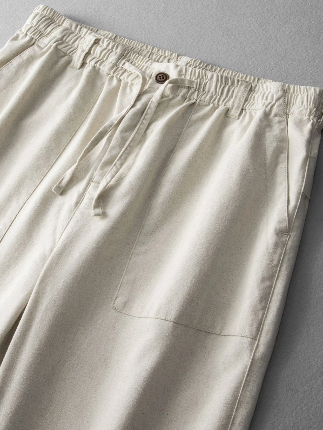 Gerade Bein Leinen-Baumwoll-Mix-Hose - Image 7