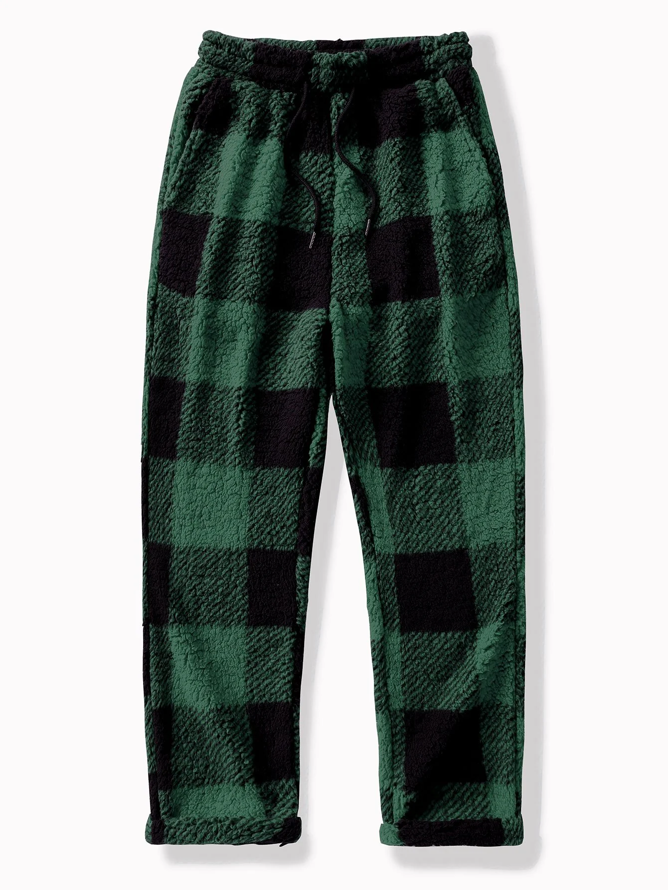 Gerade Bein Karomuster Teddy-Hose - Image 2