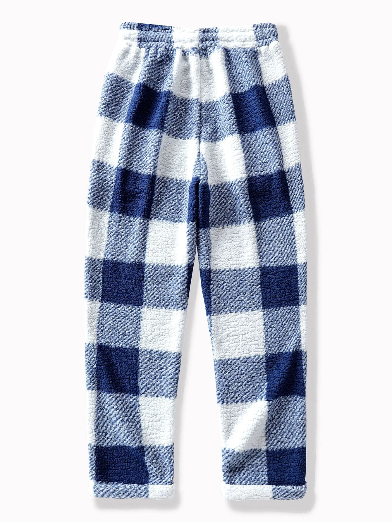 Gerade Bein Karomuster Teddy-Hose - Image 4