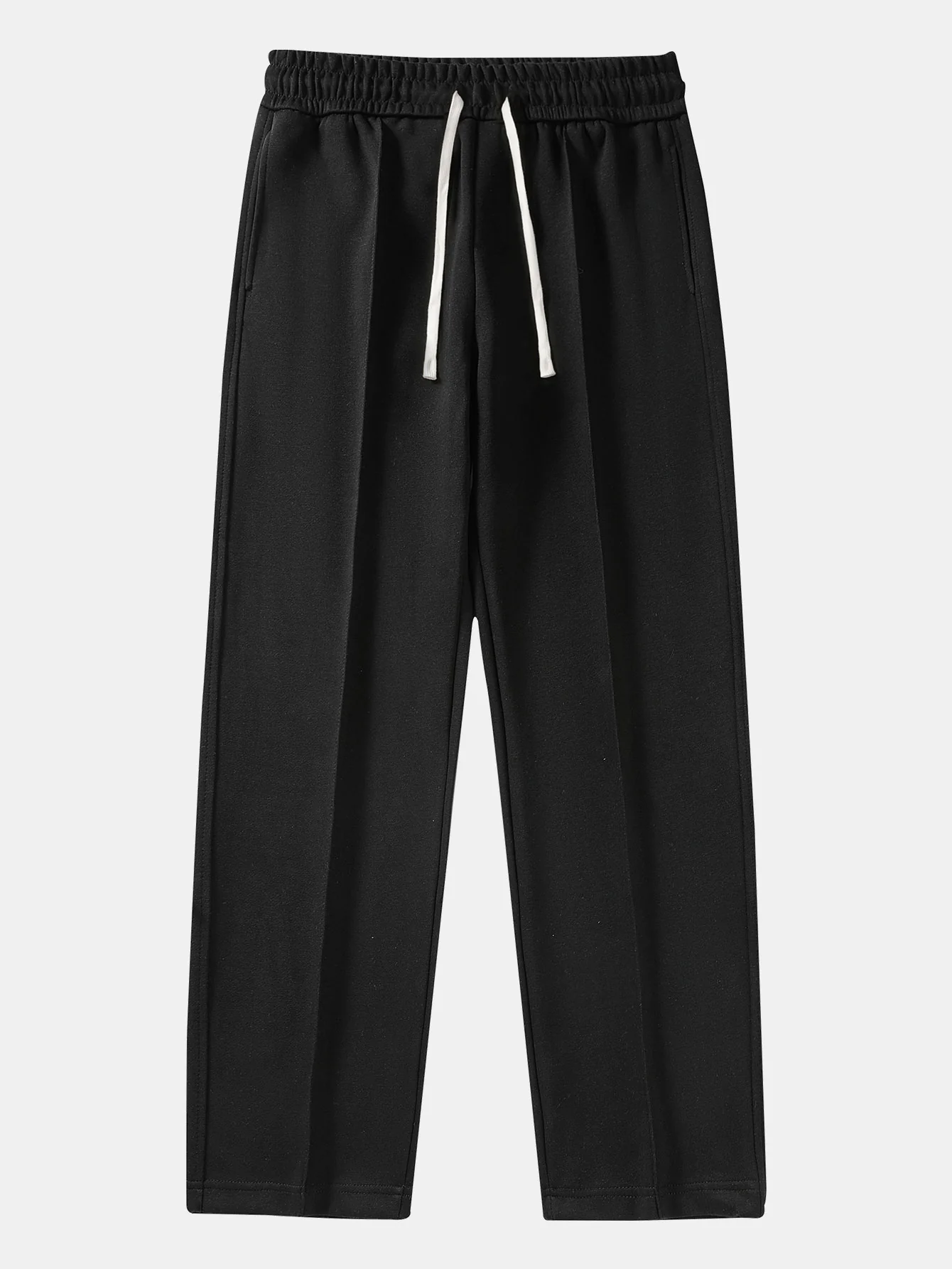 Sweatpants mit geradem Bein, plissierten Biesen und Steppnähten - Image 9