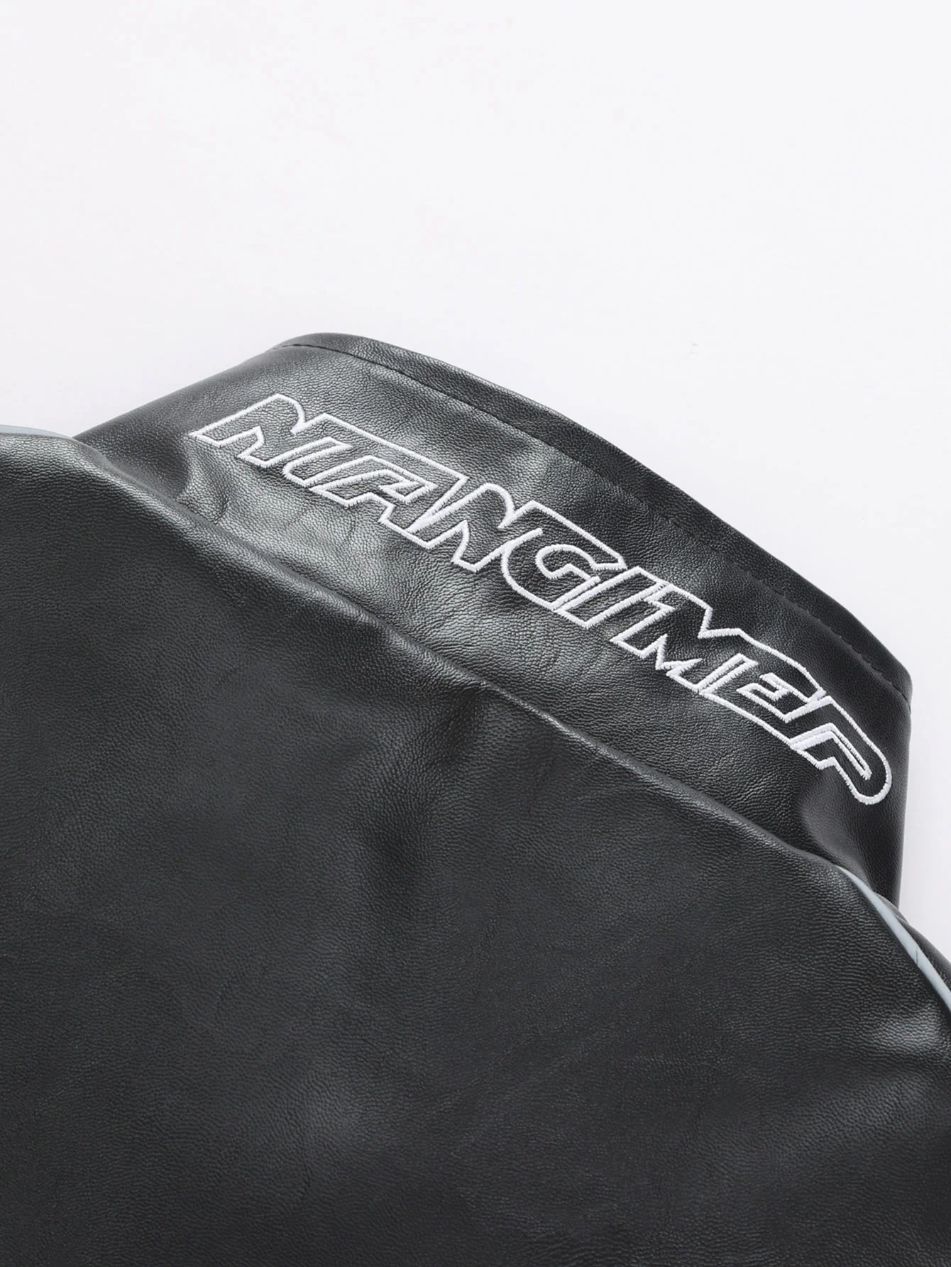 Fleecegefütterte bestickte Leder-Rennjacke - Image 14